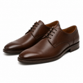 Classic Brown Leather Derby Shoes | Clottan Clerhy