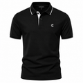 Modern Contrast Trim Polo Shirt – Black & White | Clottan Clerhy