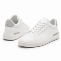 Premium White Casual Leather Trainer | Clottan Clerhy